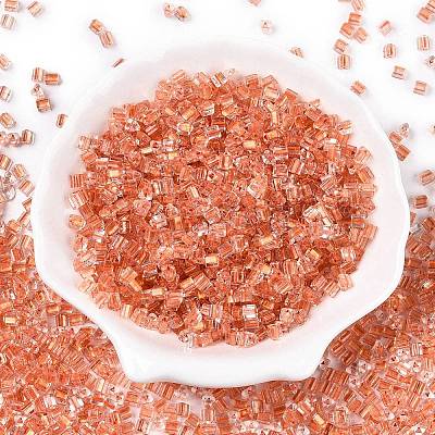 6/0 Transparent Inside Colours Glass Seed Beads SEED-N006-003G-1