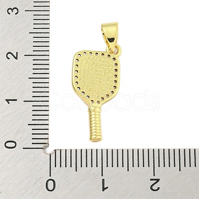 Rack Plating Brass Micro Pave Clear Cubic Zirconia Pendants KK-U021-08G-1