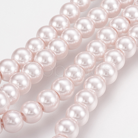 Glass Pearl Round Loose Beads For Jewelry Necklace Craft Making X-HY-8D-B43-1