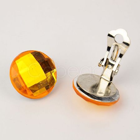 Brass Clip-on Earrings EJEW-JE00851-05-1