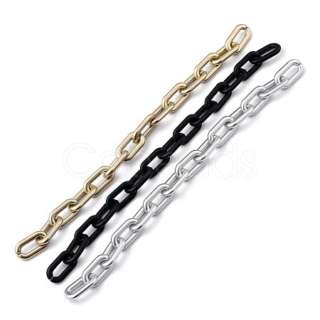 Handmade Spray Painted CCB Plastic Cable Chains AJEW-JB00729-1