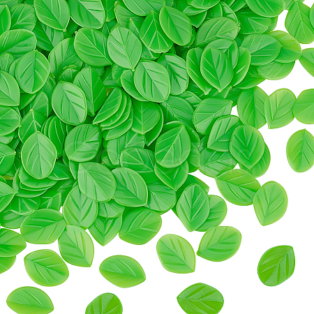 Olycraft 300Pcs Plastic Simulated Mint Leaves KY-OC0001-34-1