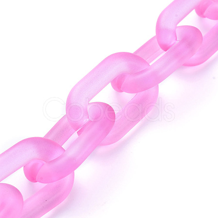 Handmade Transparent Acrylic Cable Chains AJEW-JB00575-11-1