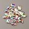 Sew on Rhinestones, Glass Rhinestone, 2-Holes Links, Garment Accessories, S Shape, Crystal AB, 20x10x4mm, Hole: 1.2mm