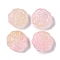 Painted Glass Beads, Flower, Pink, 15x15.5x6.5mm, Hole: 1.2mm