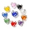 Handmade Lampwork Beads, with Enamel, Heart, Mixed Color, 14~15x15~15.5x8.5~9.5mm, Hole: 1.4mm