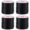 SUNNYCLUE 4 Rolls Flat Elastic Crystal String, Elastic Beading Thread, for Stretch Bracelet Making, Dyed, Black, 0.8mm, about 65.61 yards(60m)/roll