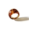 Acrylic Finger Rings, Saddle Brown, 17mm, US Size 7 1/4(17.5mm)