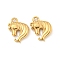 Ion Plating(IP) 304 Stainless Steel Charms, Horse's Head Charm, Real 18K Gold Plated, 14.5x12.5x3mm, Hole: 1.6mm