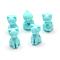 Opaque Acrylic Kitten Beads, Cat, Pale Turquoise, 14.5x8.5x9.5mm, Hole: 2.5mm, about 860pcs/500g