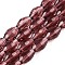 Transparent Glass Beads Strands, Faceted, Oval, Indian Red, 8x5.5mm, Hole: 1mm, about 70pcs/strand, 22.2~22.64''(55.5~57.5cm)