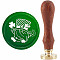 Brass Wax Seal Stamp with Handle, for DIY Scrapbooking, Saint Patrick's Day Themed Pattern, 3.5x1.18 inch(8.9x3cm)