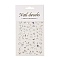 PET Christmas Laser Nail Art  Sticker, Self-adhesive, 3D Design, For Nail Tips Decorations, Mixed Christmas Theme Pattern, Silver, 10.4x8x0.02cm