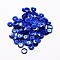 Plastic Paillette Beads, Semi-cupped Sequins Beads, Center Hole, Blue, 10x0.5mm, Hole: 1mm