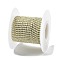 Iron Rhinestone Glass Cup Chain, with Spool, Jonquil, 2x2~2.5x2mm, about 16.40 Feet(5m)/Roll