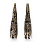 Iron Filigree Bead Caps, Cone, Antique Bronze, 41.5x7.5mm, Hole: 1.2mm, Inner Size: 7.5mm, 27pcs/bag