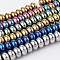 Rondelle Electroplated Non-magnetic Synthetic Hematite Bead Strands, Nickel Free & Lead Free, Mixed Color, 10x6mm, Hole: 2mm, about 68pcs/strand, 15.7 inch