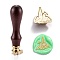 DIY Scrapbook, Brass Wax Seal Stamp and Wood Handle Sets, Animal Pattern, 8.6cm, Stamps: 20.5x22x14mm, Handle: 78.5x22mm