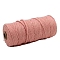 Cotton String Threads, Macrame Cord, Decorative String Threads, for DIY Crafts, Gift Wrapping and Jewelry Making, Pink, 4mm, about 109.36 Yards(100m)/Roll