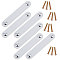 PU Leather Door Handles, for Cabinet Door Straps Replacement Accessories, Silver, 141x24.5x3.5mm, Hole: 3.5mm, 24x7.5