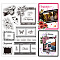 Custom PVC Plastic Clear Stamps, for DIY Scrapbooking, Photo Album Decorative, Cards Making, Mixed Shapes, 160x110x3mm