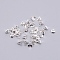 Brass Bead Cap Pendant Bails, for Globe Glass Bubble Cover Pendant Making, Silver, 8x6.5mm, Hole: 2mm, 100pcs/bag