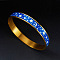 Luminous Golden Stainless Steel Bangles for Women, Glow in the Dark, with Creative Floral Pattern, Blue, Inner Diameter: 2-3/4 inch(7cm)