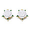 Rack Plating Alloy Enamel Pendants, with Resin Flower, Cadmium Free & Lead Free, Rose Shape, White, 18.5x17.5x6.5mm, Hole: 1.6mm