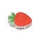 PVC Claw Hair Clips, Fruit, with Paillette, Carrot, 26mm