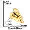 Irregular Shape Stainless Steel Stud Earrings, Real 18k Gold Plated