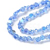 Transparent Electroplate Glass Beads Strands GLAA-Q099-A01-05-3