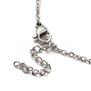 Enamel Evil Eye & Cubic Zirconia & 304 Stainless Steel Charm Anklet with Cable Chains AJEW-C021-09P-4