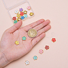 20Pcs 10 Colors Light Gold Plated Alloy Enamel Charms ENAM-CJ0001-65-6