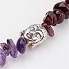 Chakra Natural Gemstone Beaded Stretch Bracelets BJEW-JB02324-02-2