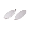 Non-Tarnish 304 Stainless Steel Pendant Cabochons Settings STAS-A070-45P-4