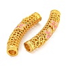 Rack Plating Brass Enamel Tube Beads KK-Z054-01G-2