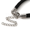 Milan Cord & 304 Stainless Steel Bracelets Making MAK-H004-01B-P01-3