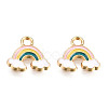 Light Gold Plated Alloy Charms ENAM-T009-06-2