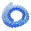 Transparent Painted Glass Beads Strands DGLA-A034-T6mm-A01-5