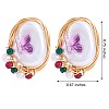 Shell Pearl with Acrylic Butterfly Stud Earrings JE973A-3