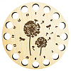 Dandelion Pattern 16-Position Wood Embroidery Thread Storage Trays TOOL-WH0056-002-1