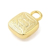 Lock Shape Rack Plating Brass Pendants Charms KK-S396-59G-2