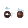Craftdady Natural Wood Beads WOOD-CD0001-02-12