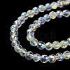 Transparent Electroplate Glass Beads Strands GLAA-Q099-B01-06-4