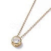 Brass Micro Pave Cubic Zirconia Pendant Necklaces NJEW-JN02426-2