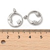 Rack Plating Brass Micro Pave Clear Cubic Zirconia Charms KK-F863-15P-3