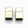 Tarnish Resistant Mixed Styles Glazed or Matte Rectangle 304 Stainless Steel Magnetic Necklace Clasps STAS-I011-11B-1