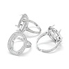 Rhodium Plated 925 Sterling Silver Claw Prong Ring Settings STER-E061-38P-1