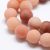 Natural Pink Aventurine Beads Strands X-G-G716-01-6mm-3