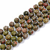 Natural Unakite Beads Strands G-R482-15-10mm-1